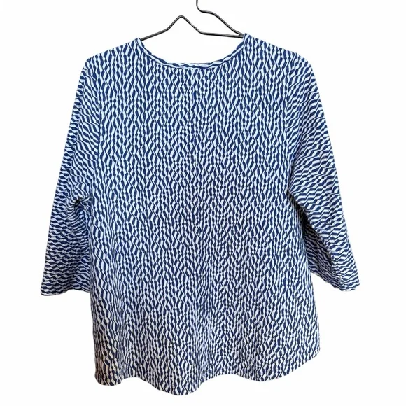 Habitat Blue and White Textured Top - Picture 2 of 6